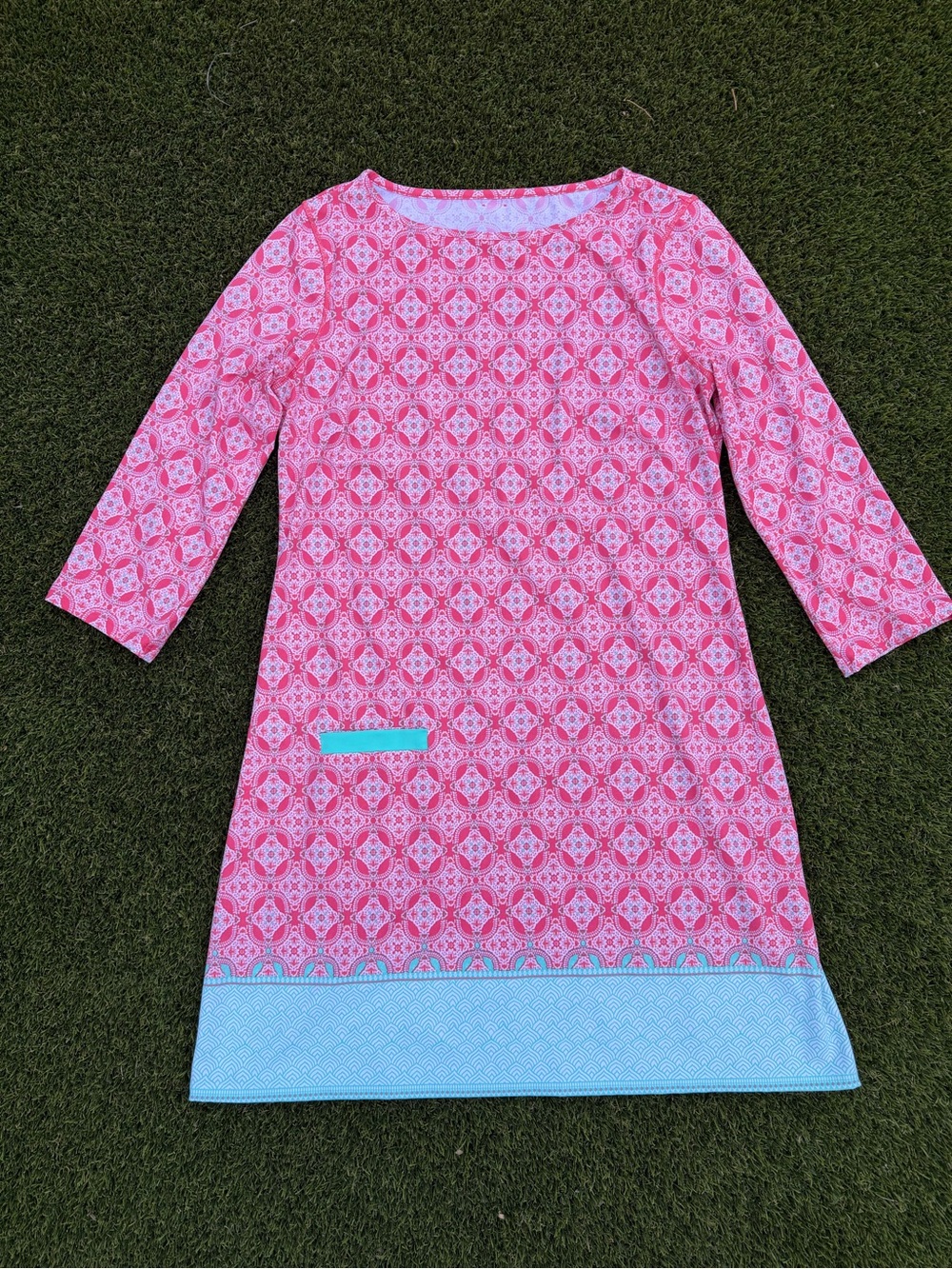 Cabana Life Coral Tides Shift Dress size M-L